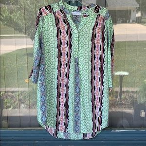 ❤️ Lightweight tribal swimsuit coverup blouse p1